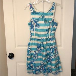 Lilly Pulitzer floral and striped dress